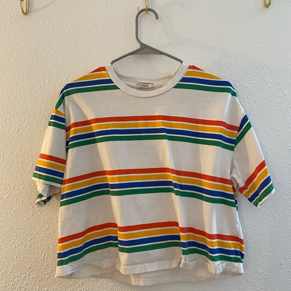 Rainbow stripe tee